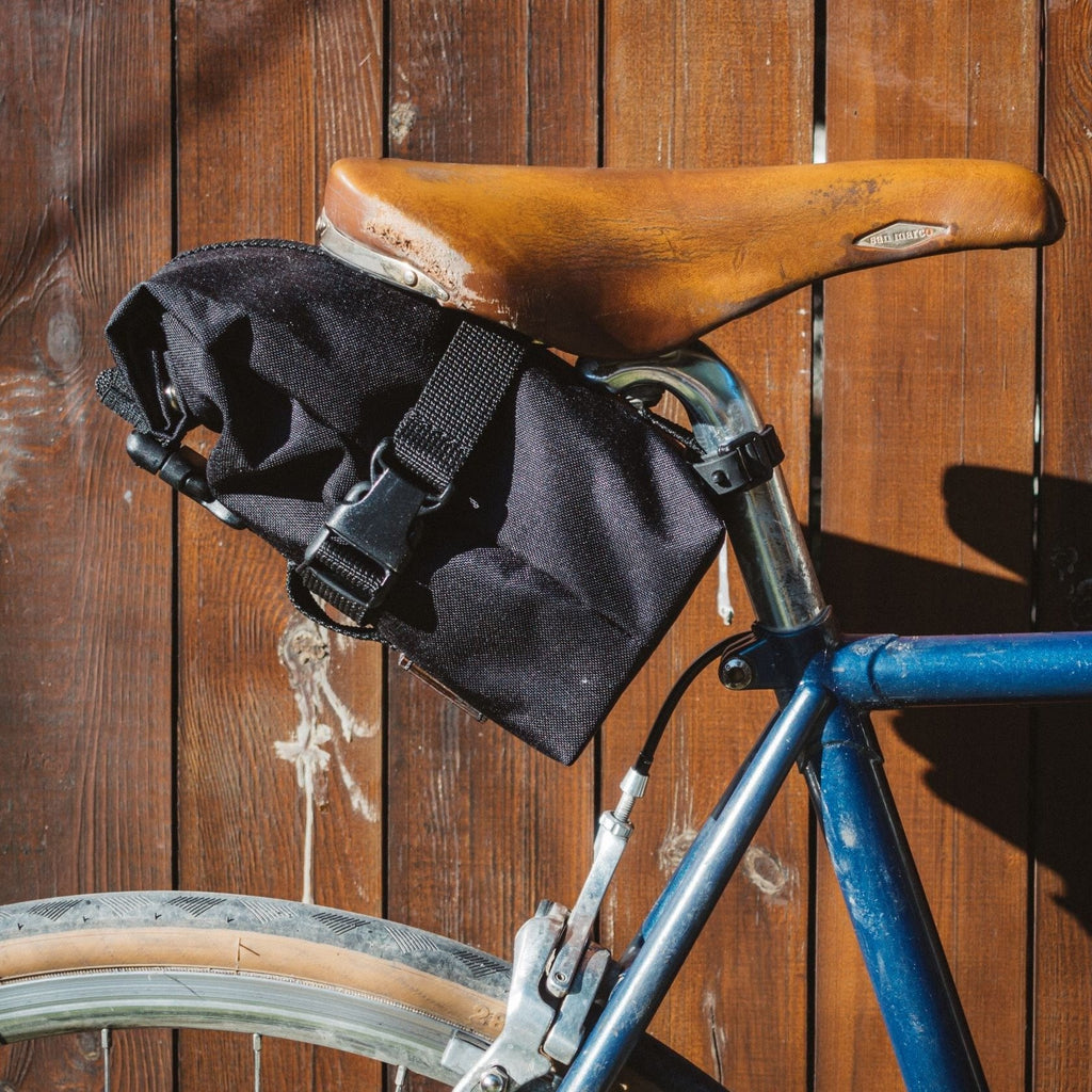 blue bike saddle bag