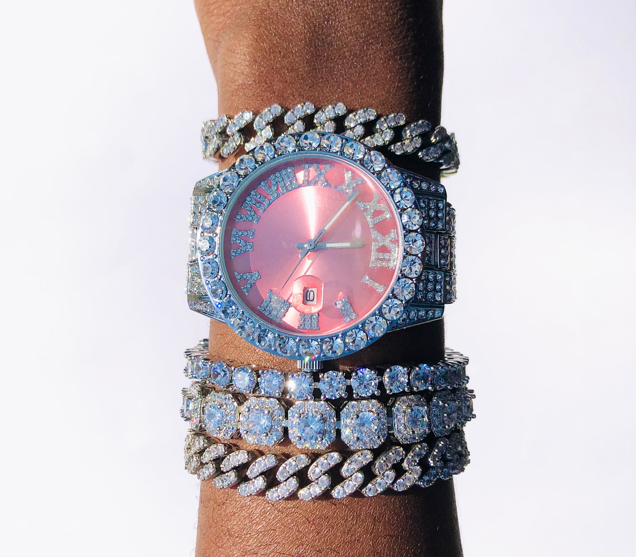 Rose Gold Iced Out Watch – LillianLou