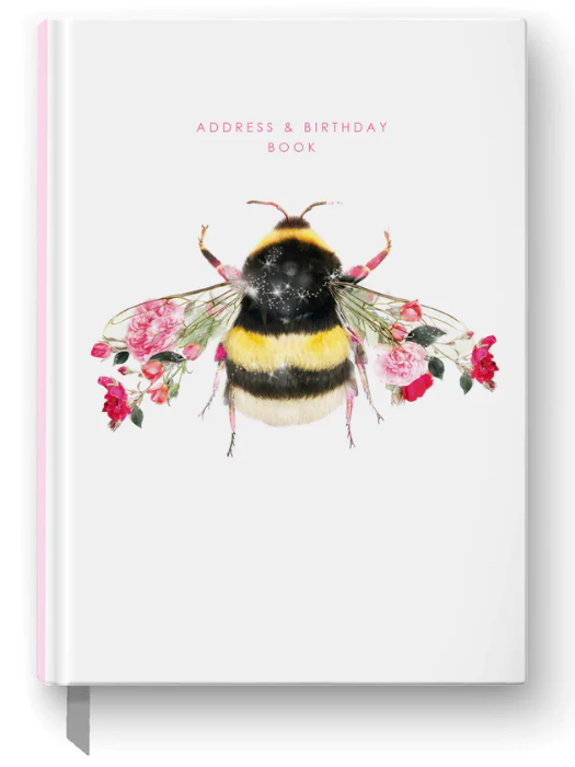 An image of Bee Address & Birthday Book - A5 Hardback