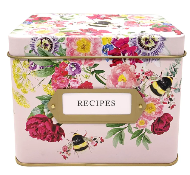 An image of Bee Recipe Tin with 50 cards