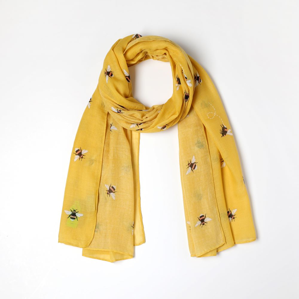 An image of Bumble Bee Scarf from Recycled Bottles, Cyan