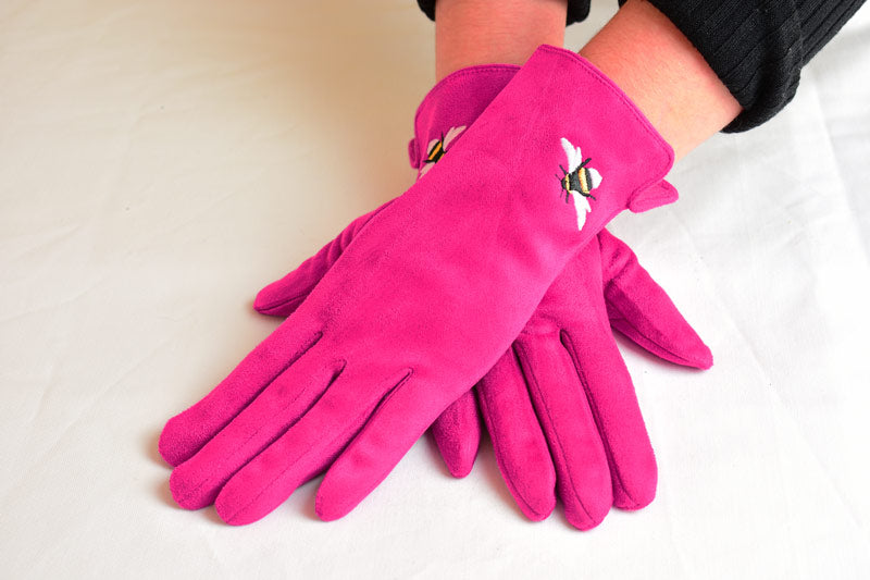 An image of Bumble Bee gloves from Recycled Plastic, Fuchsia