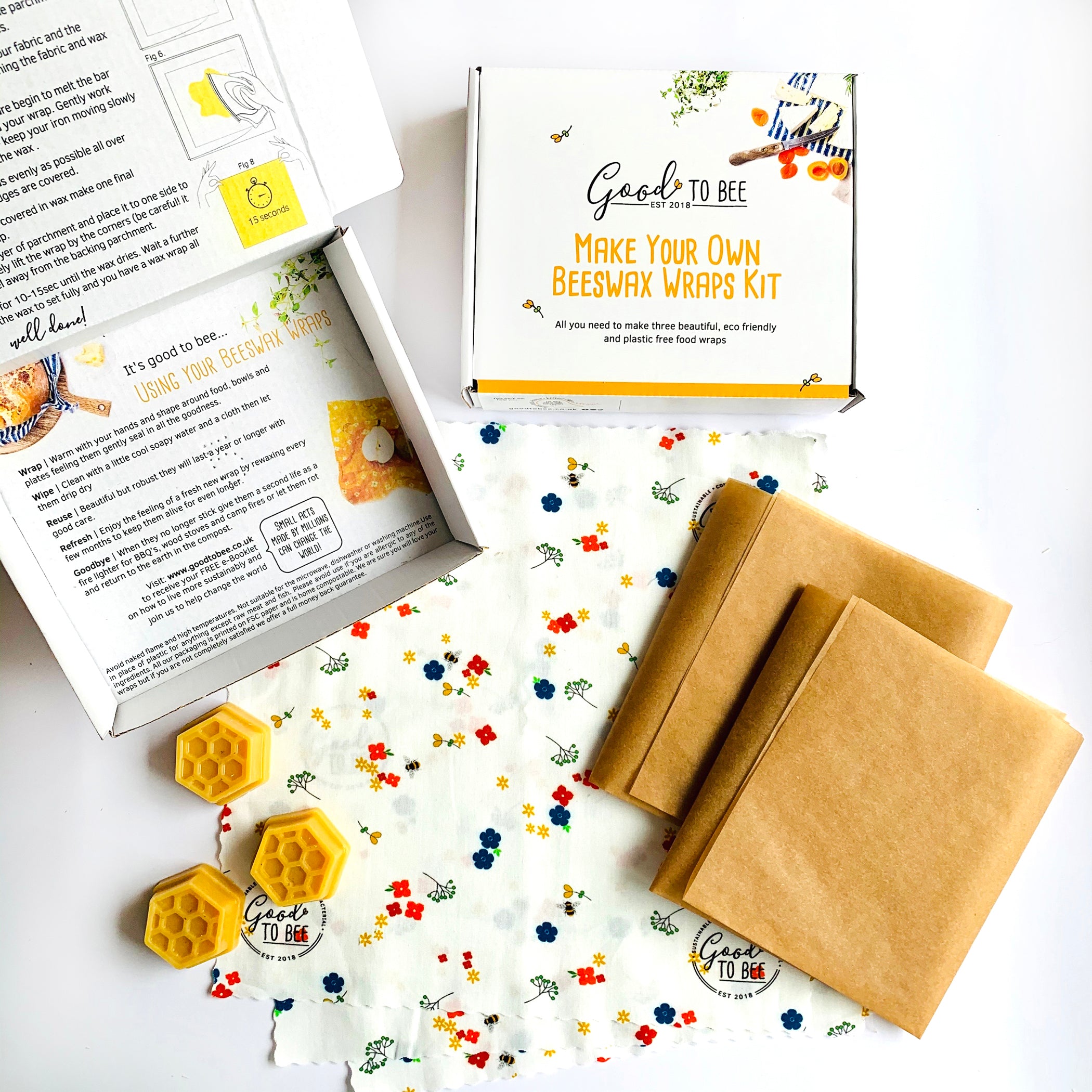 An image of Make Your Own Beeswax Wraps Kits - Summer Meadow