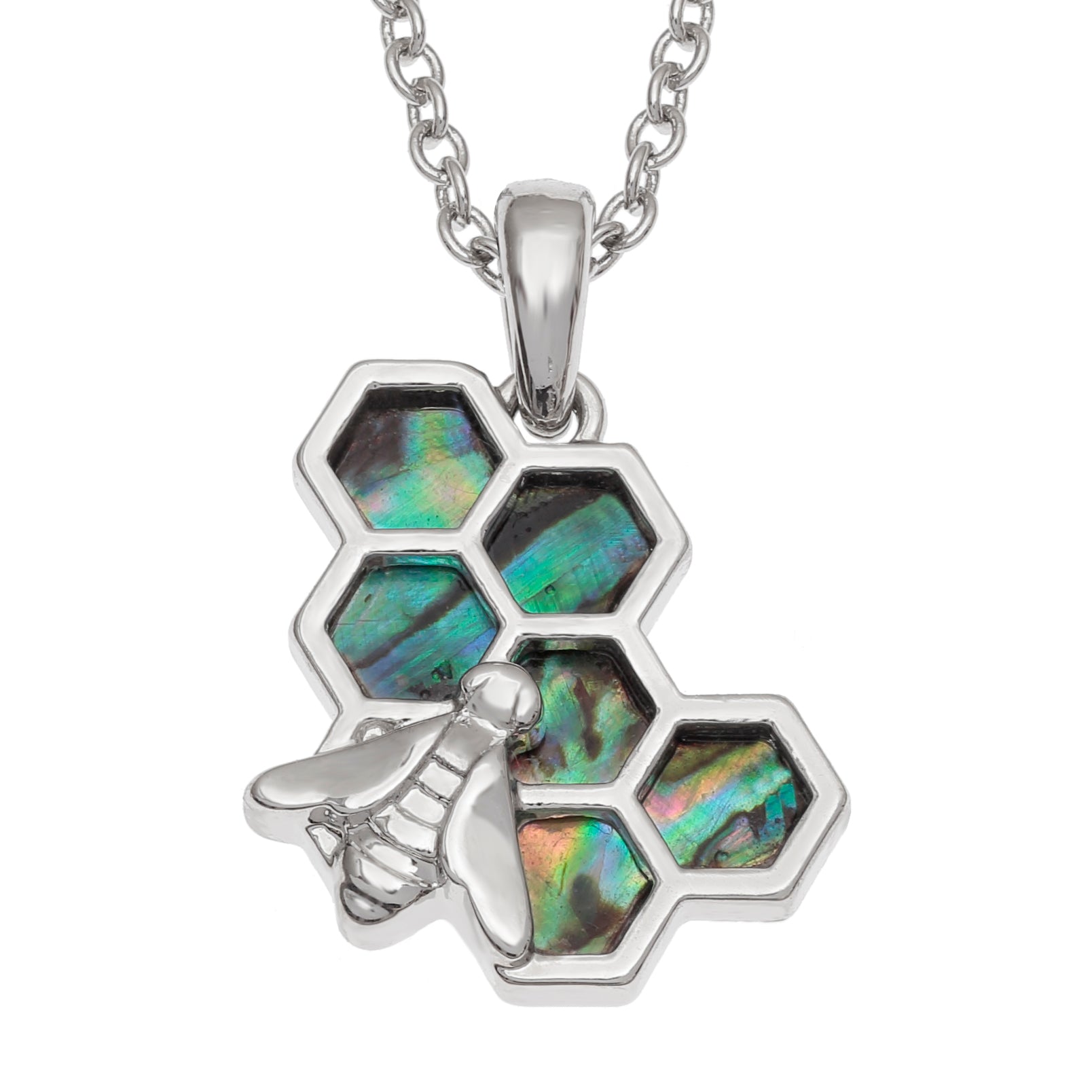 An image of Paua Shell Honeycomb Necklace