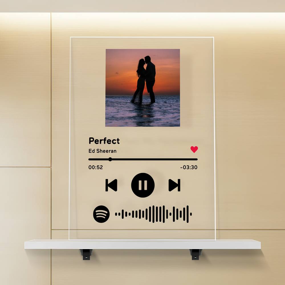 Perfect by Ed Sheeran Custom Spotify Code Music Art Smooth Glass Acryl