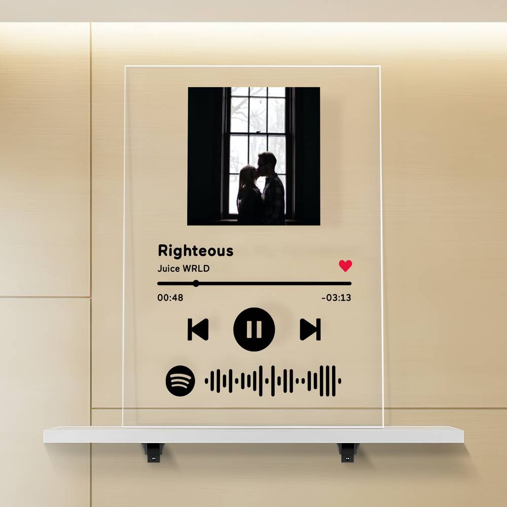 Righteous by Juice WRLD Custom Spotify Code Music Art Smooth Glass Acr