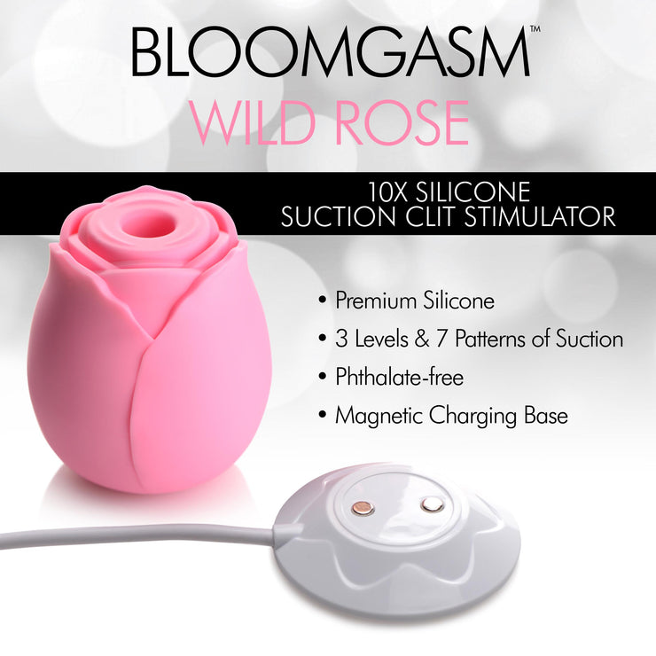 Bloomgasm Wild Rose 10x Suction Clit Stimulator -