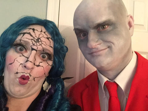 Chris and Jen dressed for Halloween.