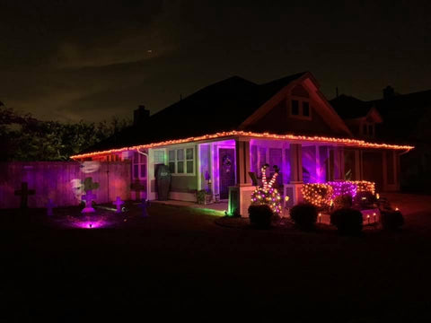 Our house decorated for Halloween.