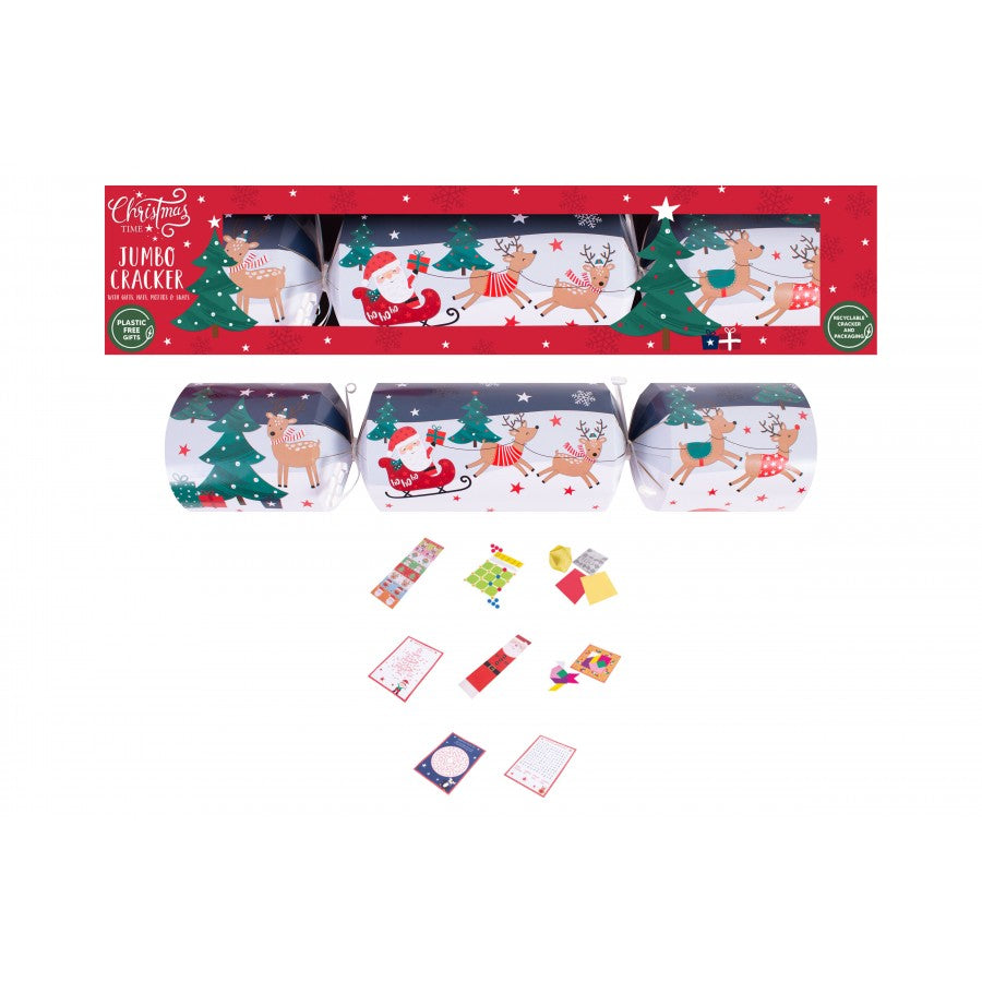 Image of Jumbo 17.5" Santa & Sleigh Cracker