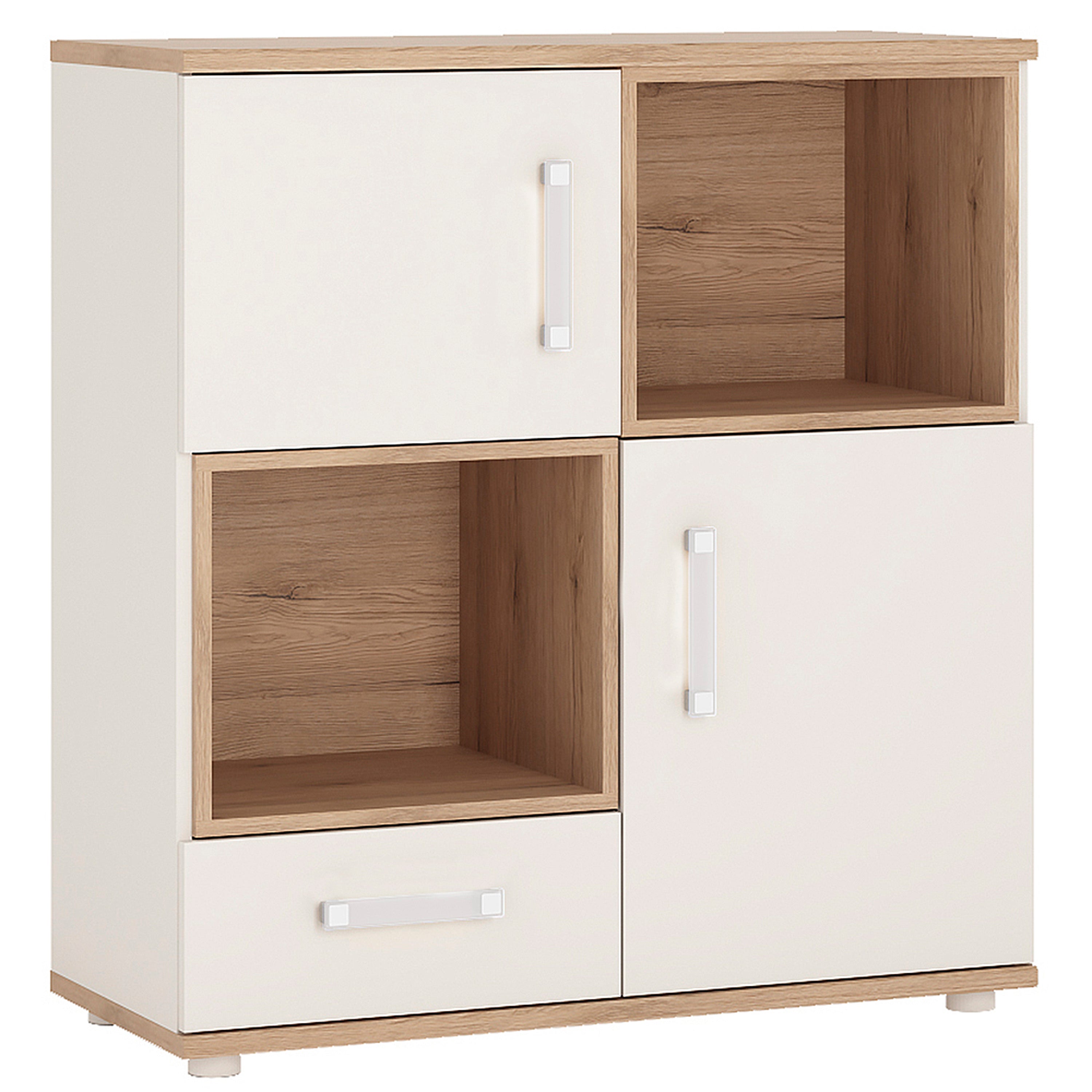 Image of 4KIDS 2 Door 1 Drawer Cupboard With 2 Shelves - Available In 4 Colours
