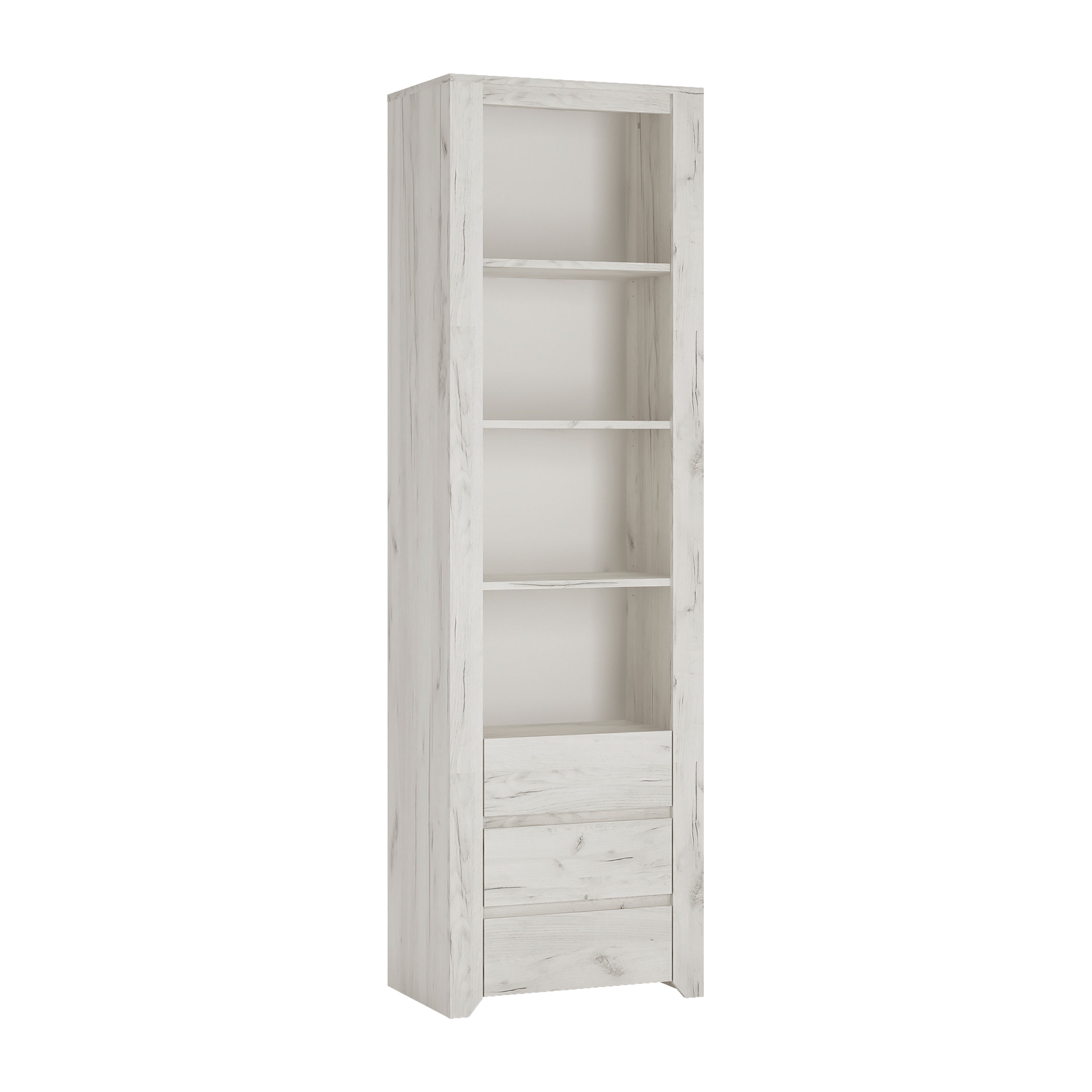 Image of Angel Tall Narrow 3 Drawer Bookcase