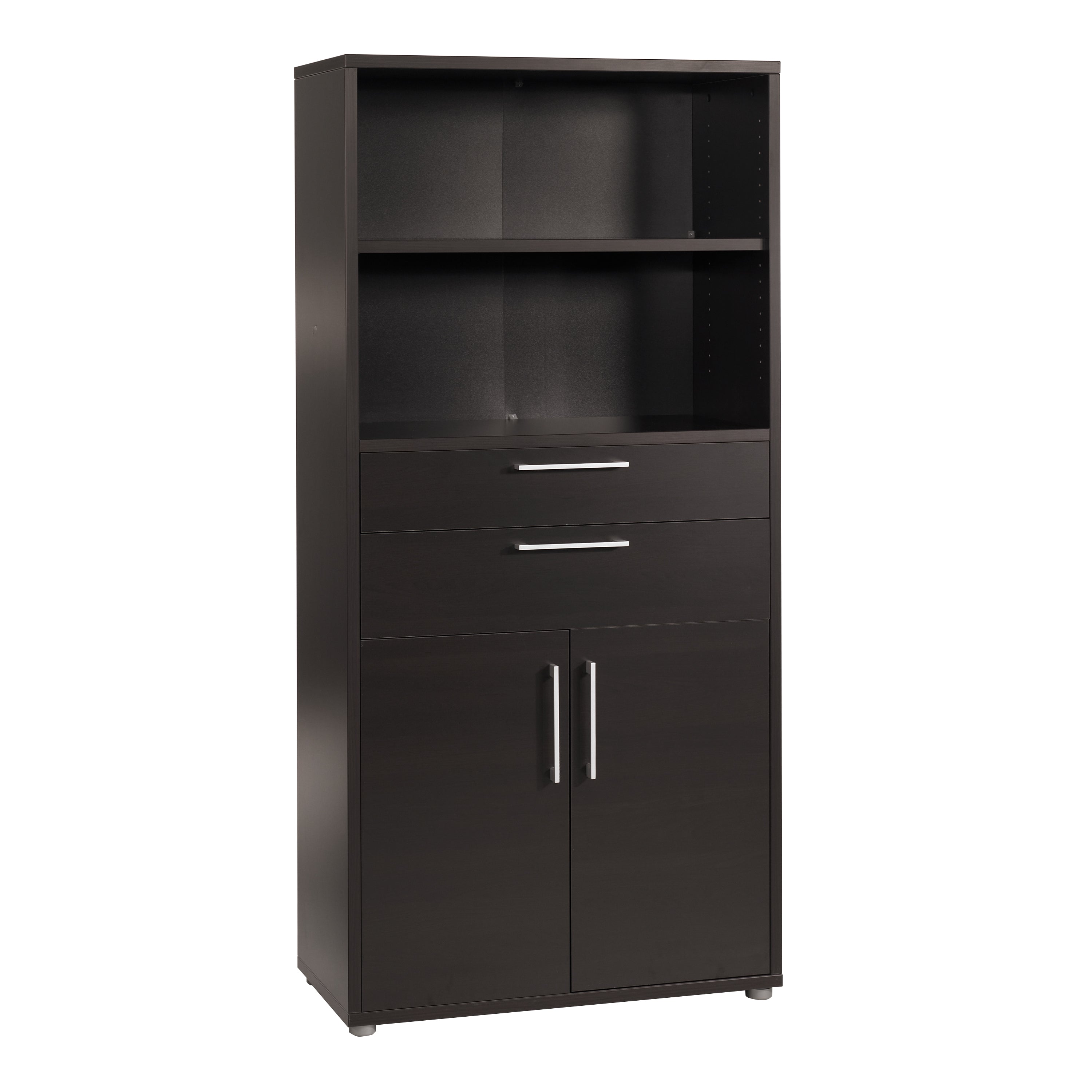 Image of Prima 2 Shelves With 2 Drawers & 2 Doors Bookcase - Available In 3 Colours