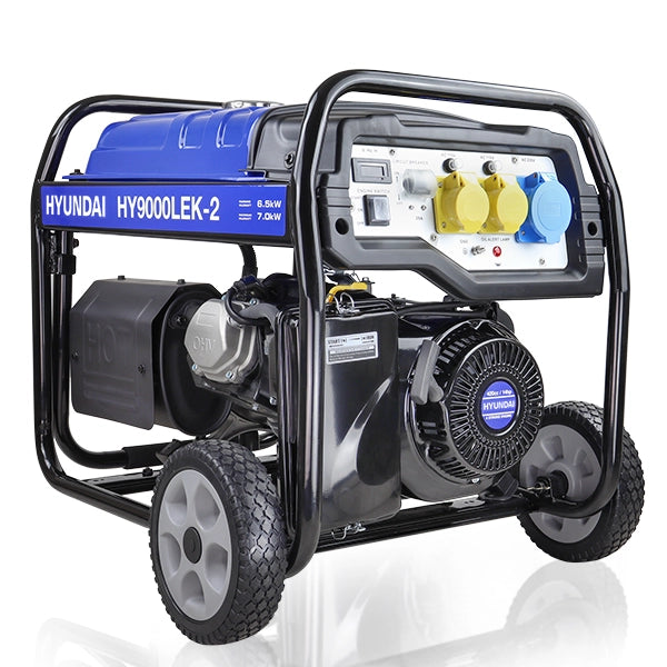 Image of Hyundai 7kW / 8.75kVa* Recoil and Electric Start Site Petrol Generator | HY9000LEK-2