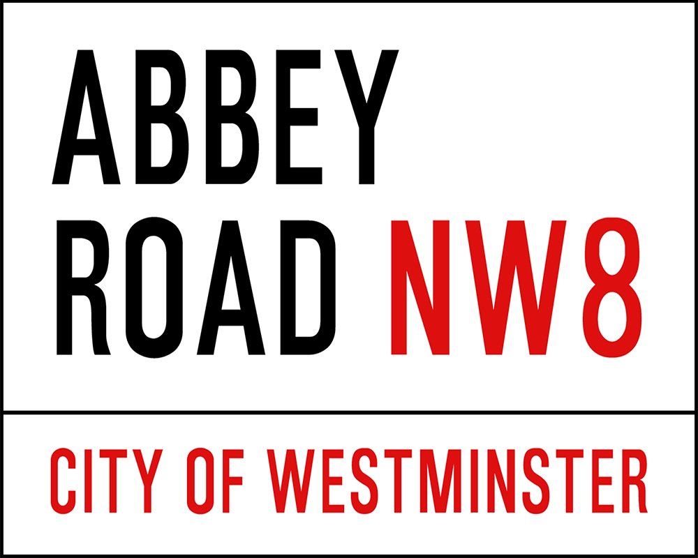 Image of Vintage Metal Sign - Abbey Road, London Street Sign