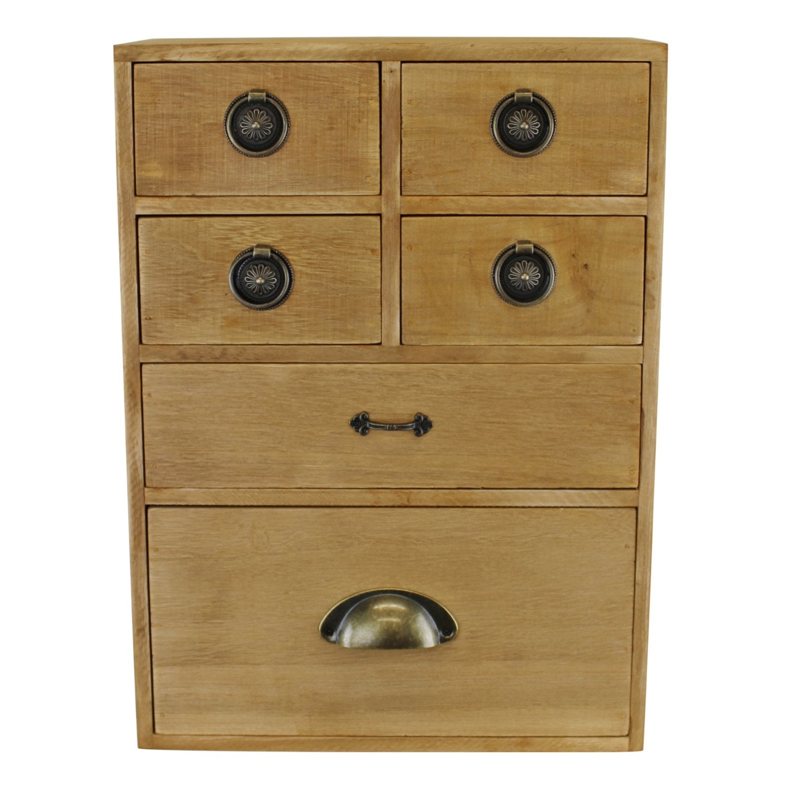 Image of 6 Drawer Storage Cabinet, Assorted Size Drawers