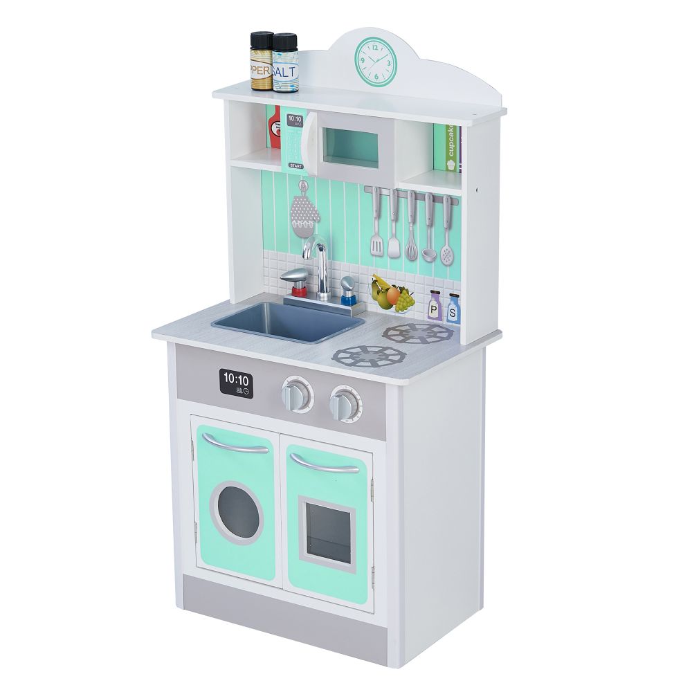 Image of Mint Wooden Toy Kitchen for Little Chefs by Play Kitchen TD-12385M