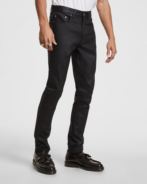 MANGO Coated Skinny Push-Up Jeans in Black | Endource