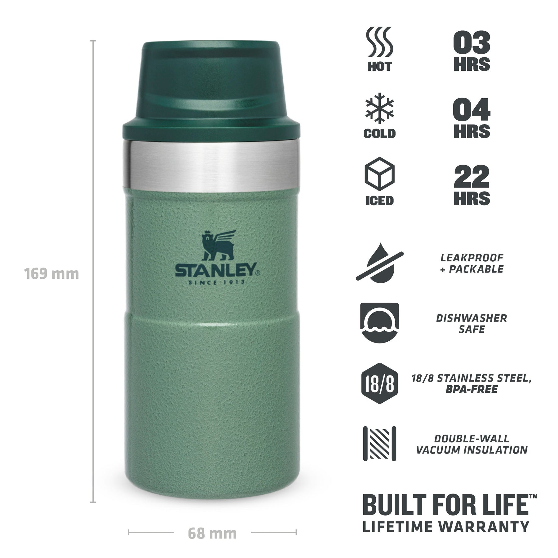 Stanley PMI The Trigger-Action Travel Thermos 470 ml - Hammertone