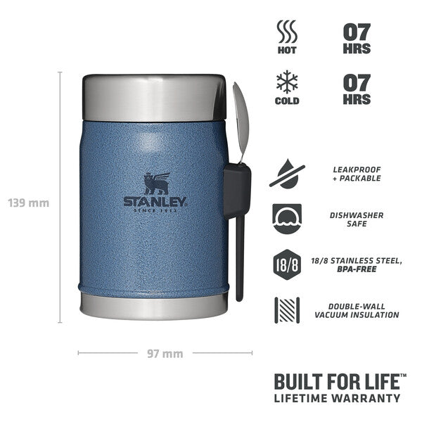 Stanley Classic Legendary Vacuum Insulated Food Jar 18 oz – Stainless  Steel, Naturally BPA-free Container – Keeps Food/Liquid Hot or Cold for 12  Hours