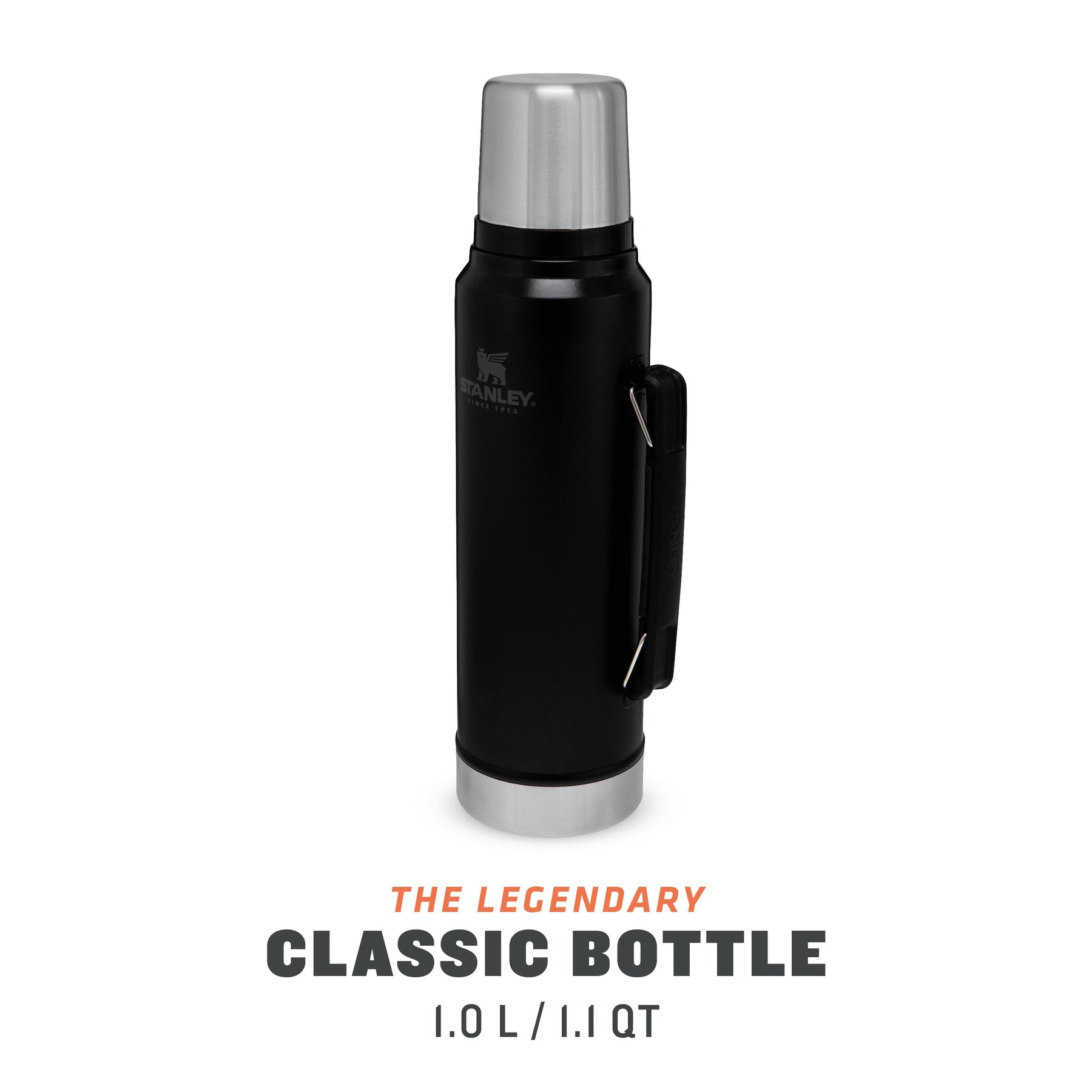 Classic 1 Liter Thermos Orange - Black & Blue Shop