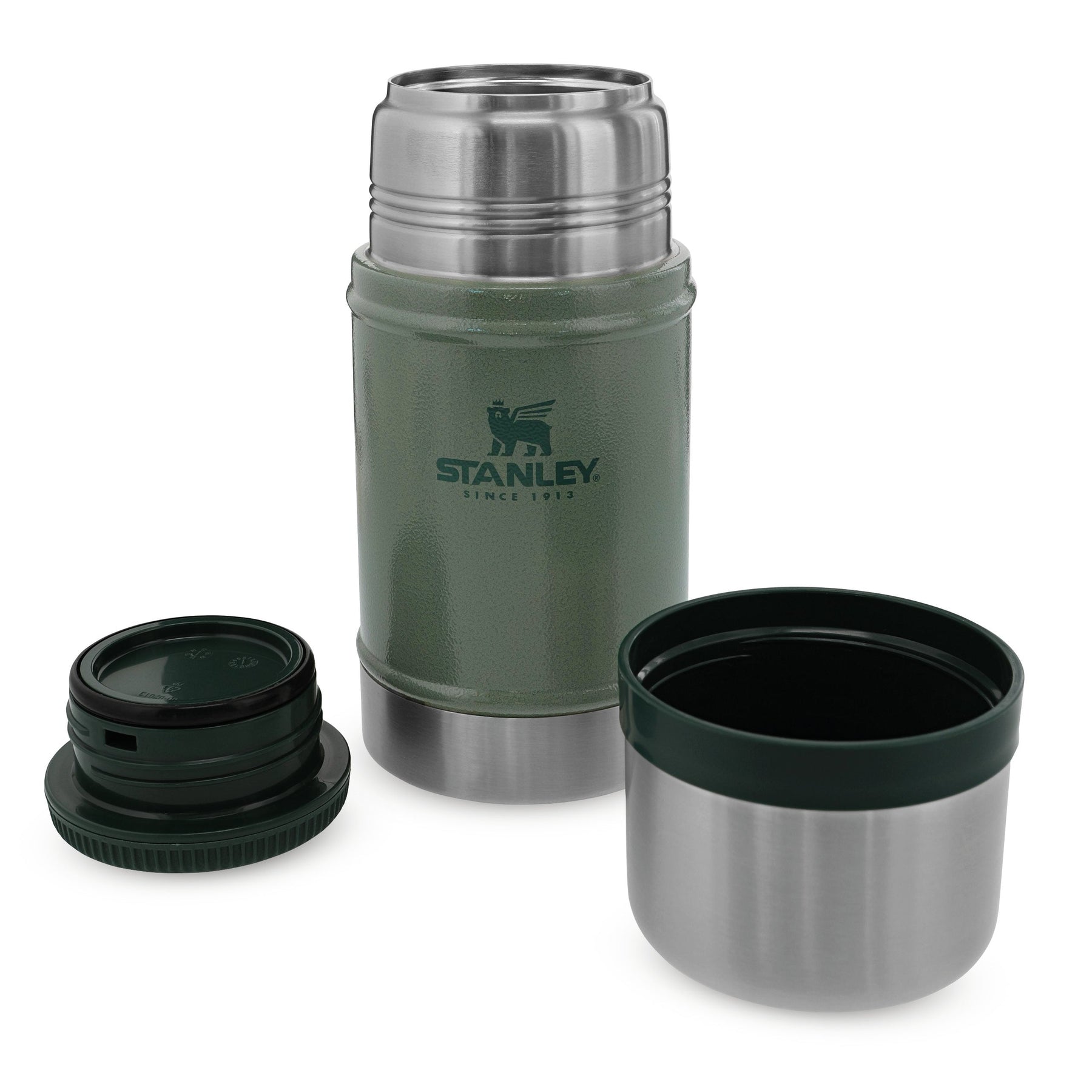 Thermos, Aladdin / Stanley Wide Mouth, Hammertone Green, Vintage 1995