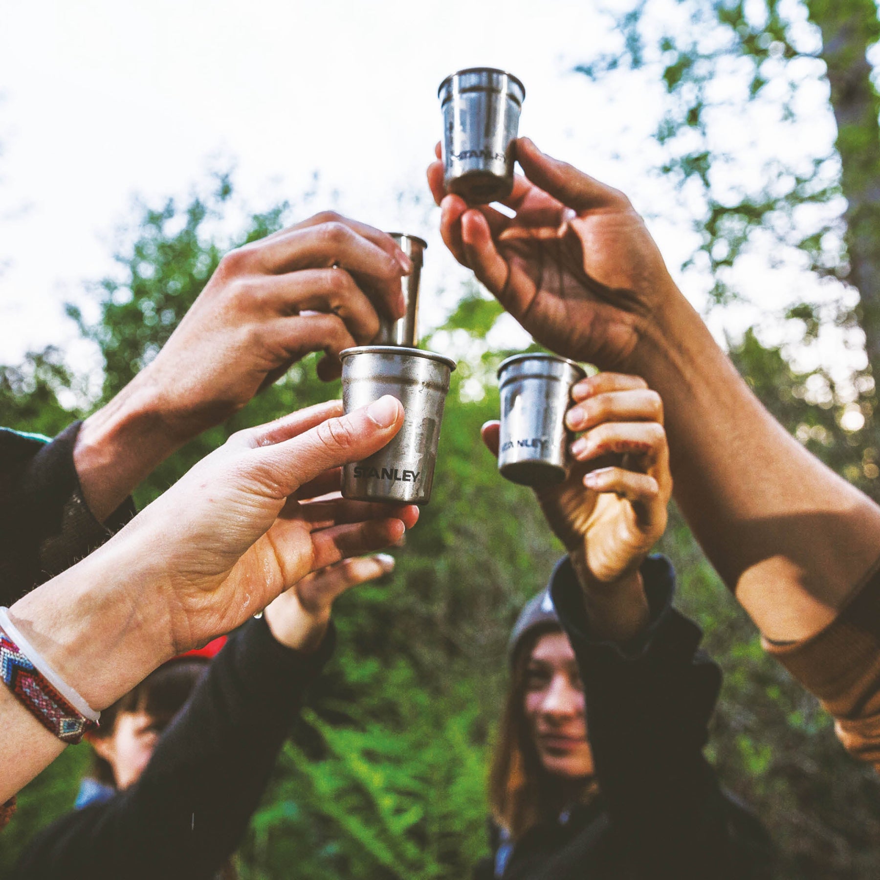 Stanley Adventure Pre-Party Stainless Steel Shotglass + Flask Set - Polar 