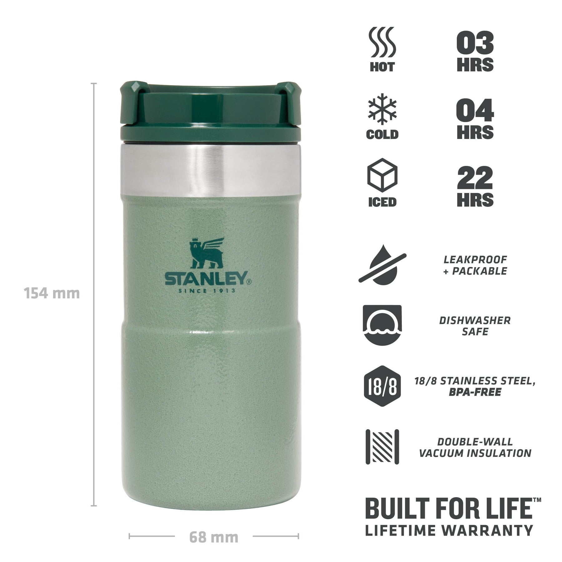 Stanley Classic Legendary Stainless Steel 12oz Camp Mug - Green, 1