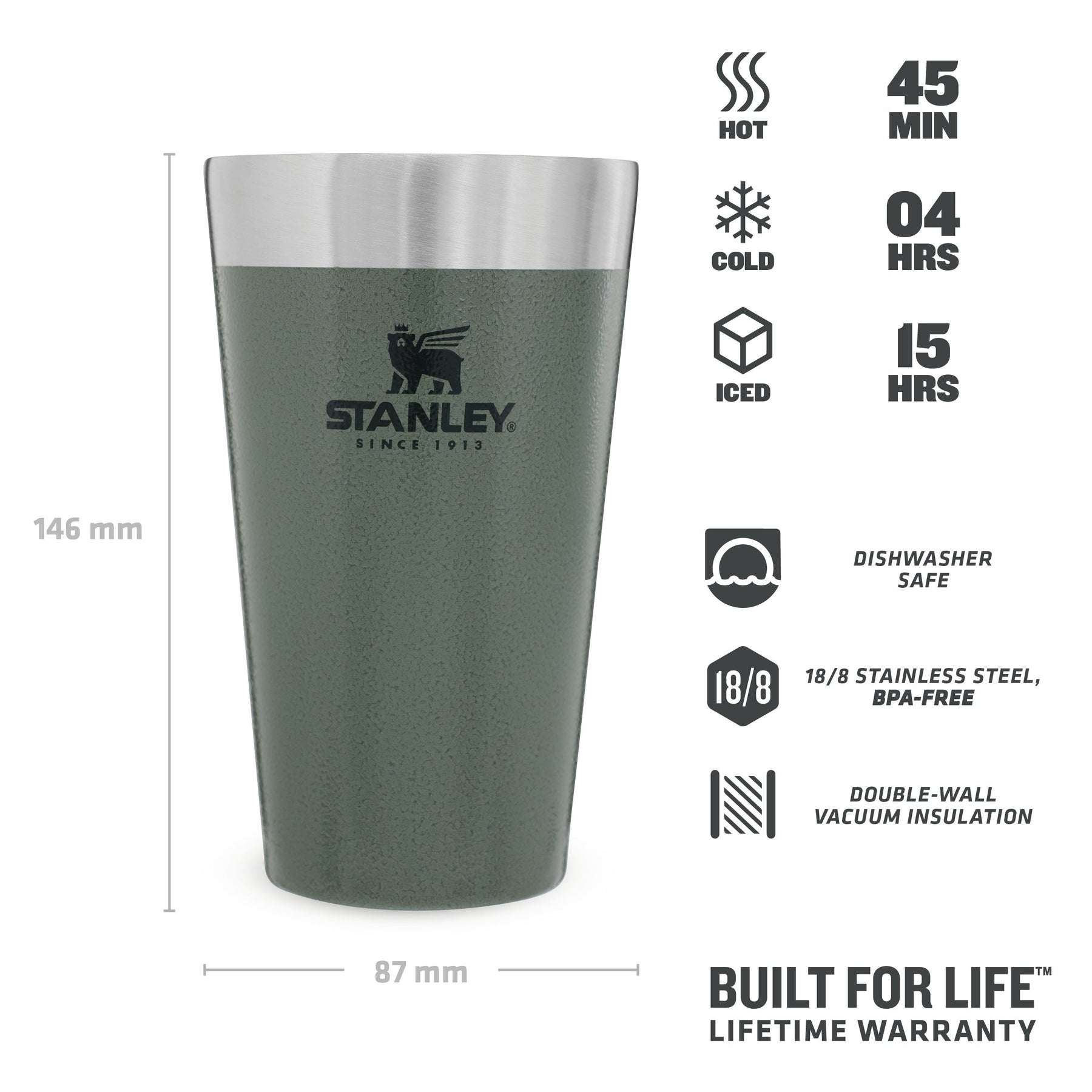 Stanley Classic Easy-Pour Growler 64oz, Insulated Growler Keeps Beer Cold &  Carbonated Made with Stainless Steel Interior, Durable Exterior Coating 