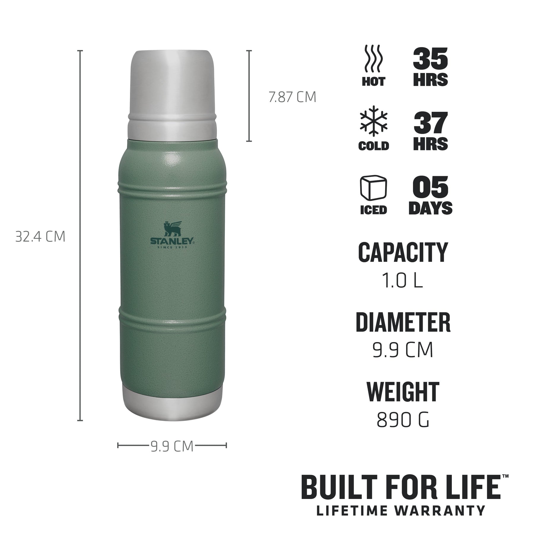 Stanley Classic thermos flask Camp Mug 0.47l, green