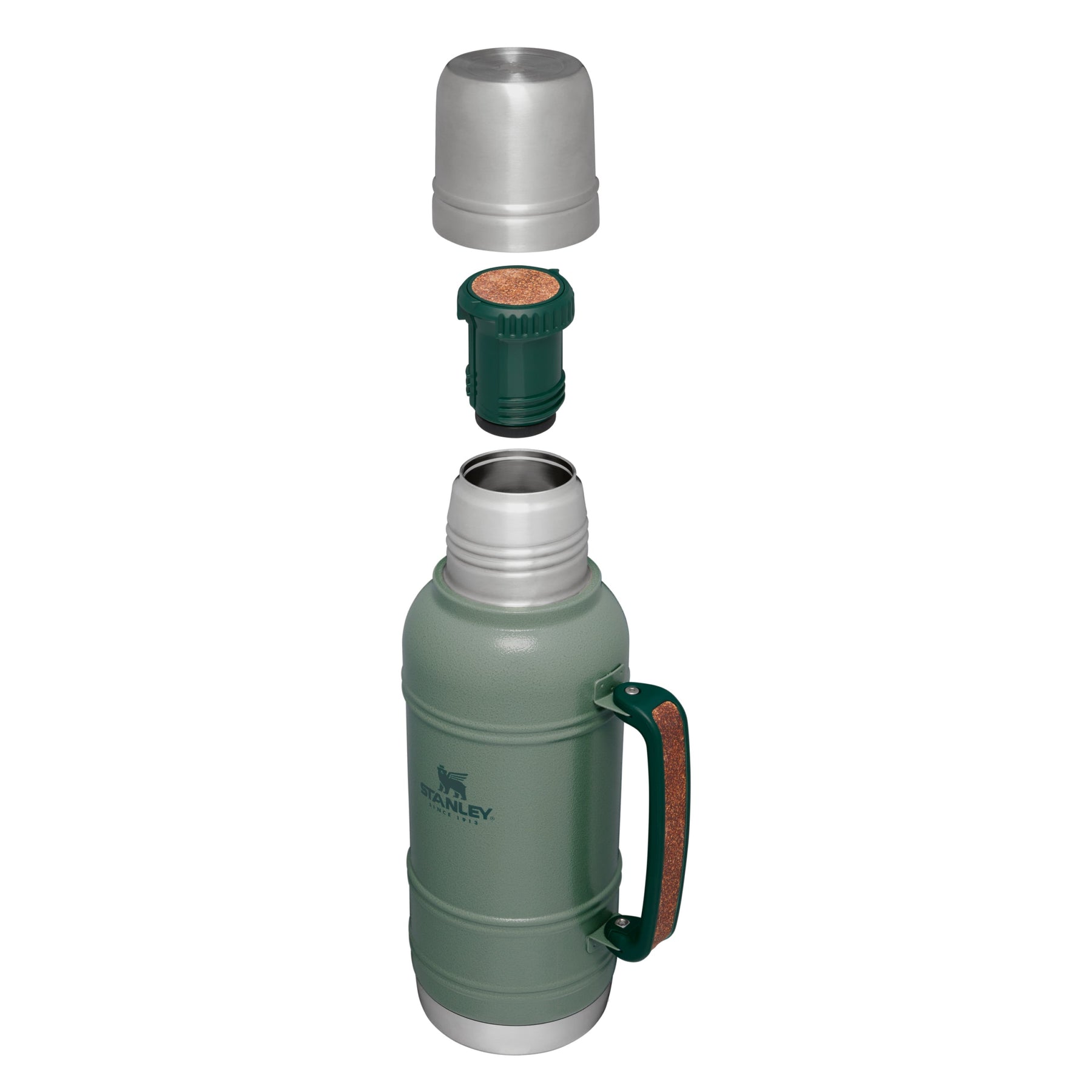 Stanley Classic Vacuum Bottle, Hammertone Green, 1.1 qt