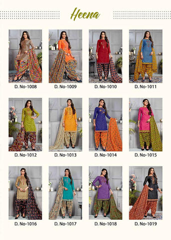 Falak International Ganesha Heena Vol 1 Cotton Patiyala Salwar Suits ...