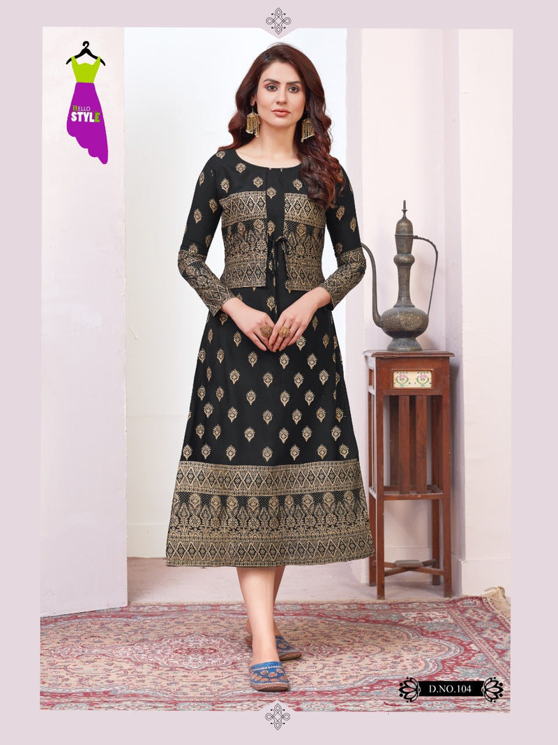 Hello Style Tanishk Rayon Fancy Kurti