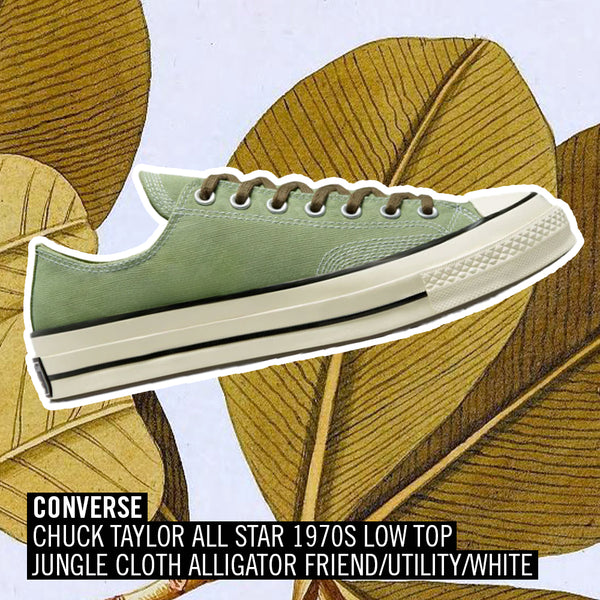 Converse Chuck Taylor All Star 1970s Low Top Jungle Cloth Alligator Friend/Utility/White