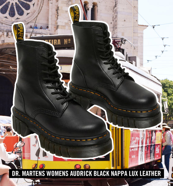 Dr. Martens Womens Audrick Black Nappa Lux Leather