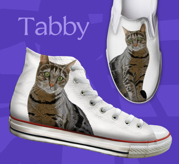 Baggins Original Hi top and Slip On Tabby Cat