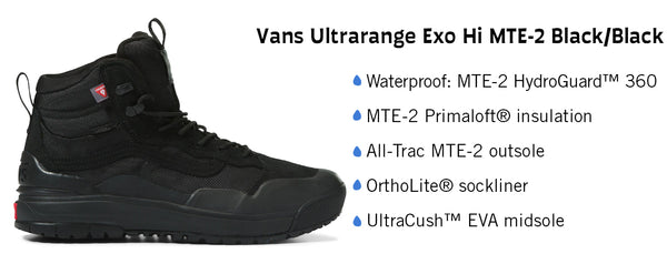 Vans UltraRange Exo Vintage White  Introducing Vans Ultrarange Exo Vintage White aka the perfect winter shoe. A cross between a boot and a classic sneaker, these water resistant shoes are perfect for all kinds of all-terrain adventures. Featuring puddle guards around the shoe and toe, thermal insulation for extra warmth, and pull tabs to easily pull them on and off.