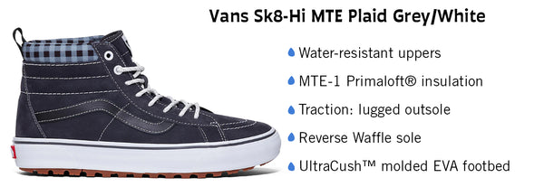 Vans Sk8-Hi MTE Plaid Grey/White