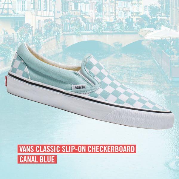 Vans Classic Slip On Checkerboard Canal Blue