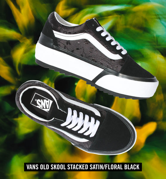 Vans Old Skool Stacked Satin/Floral Black VN0A4U15BLK