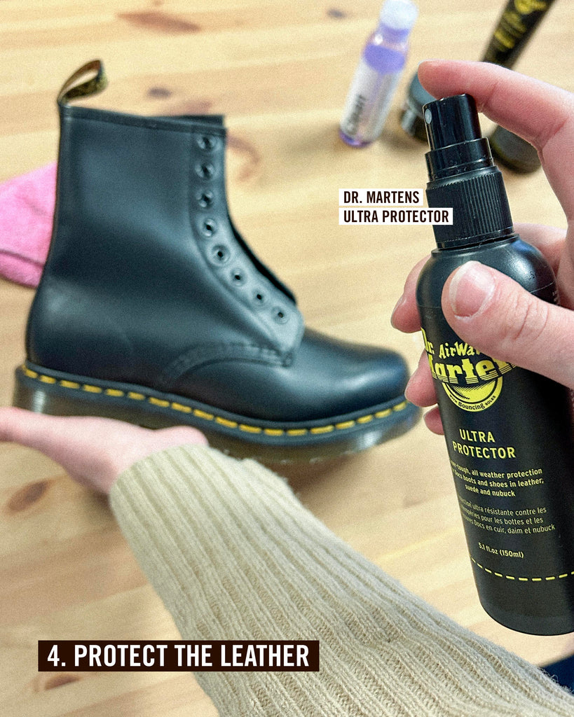 Using Ultra Protector on Dr Martens leather boots