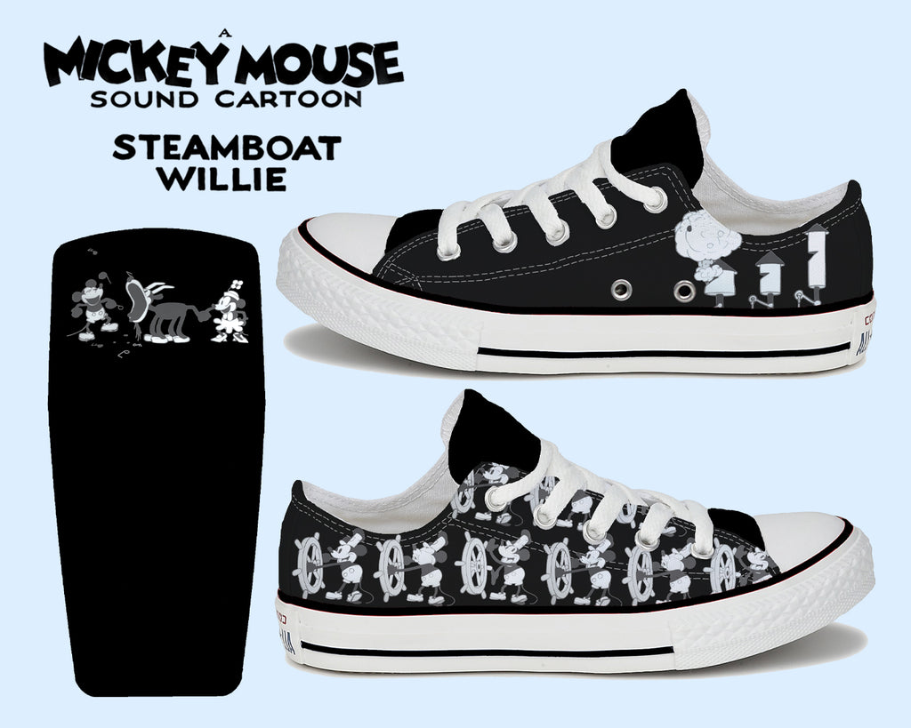 Steamboat Willie Shoes Low top Black
