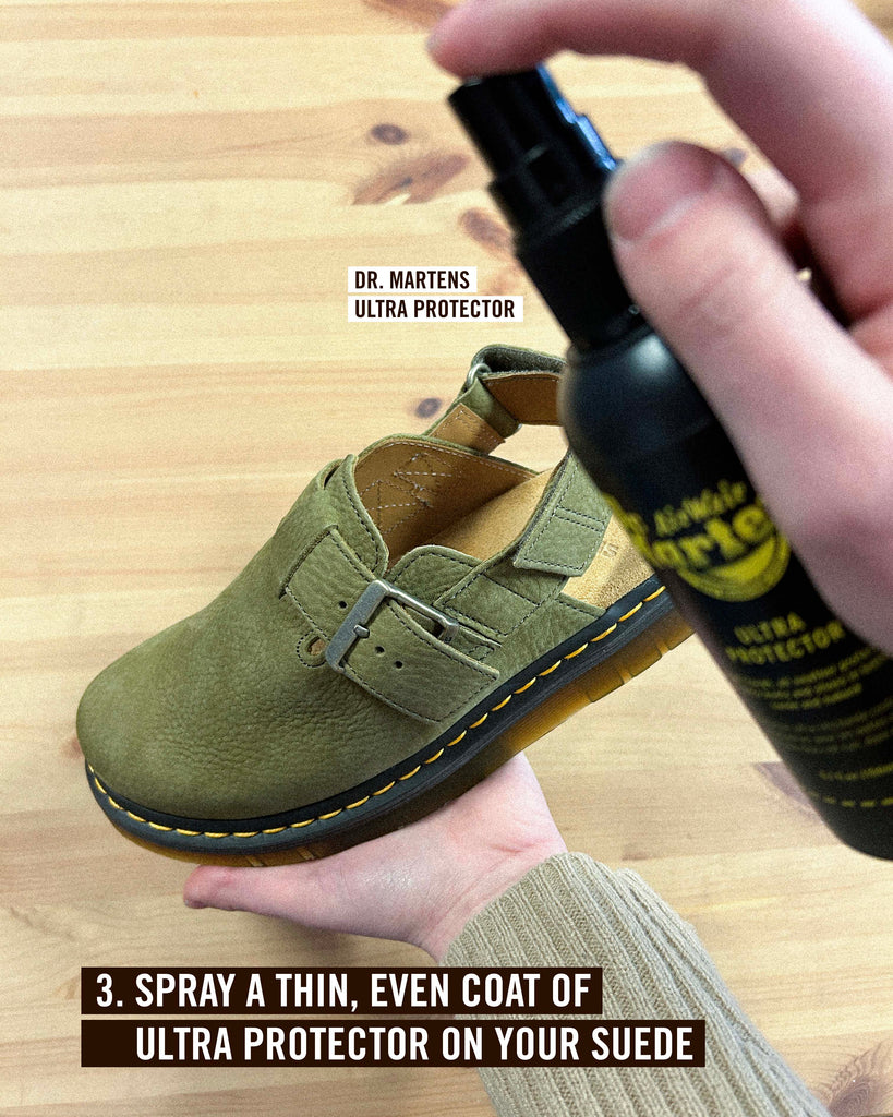 Using Dr Martens Ultra Protector on suede shoes