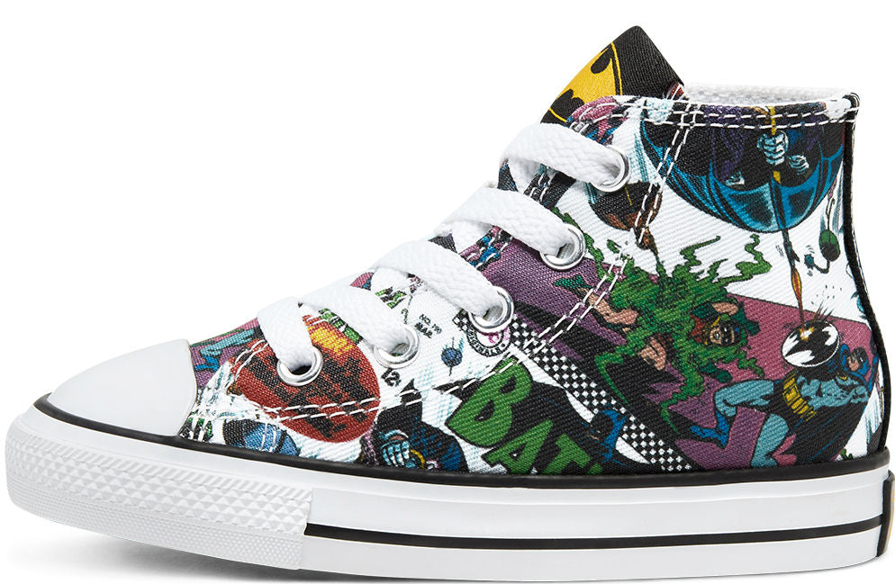 Converse Chuck Taylor All Star Toddler Batman Hi Top White/Black/Multi –  Baggins Shoes