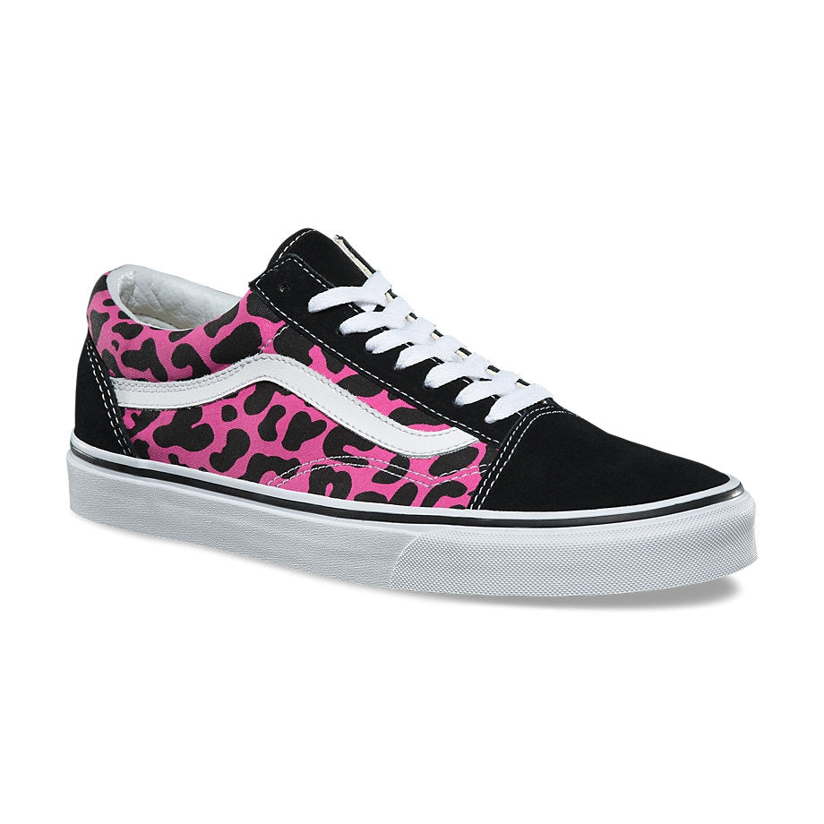 Vans Old Skool (Leopard) Pink/Black Baggins Shoes