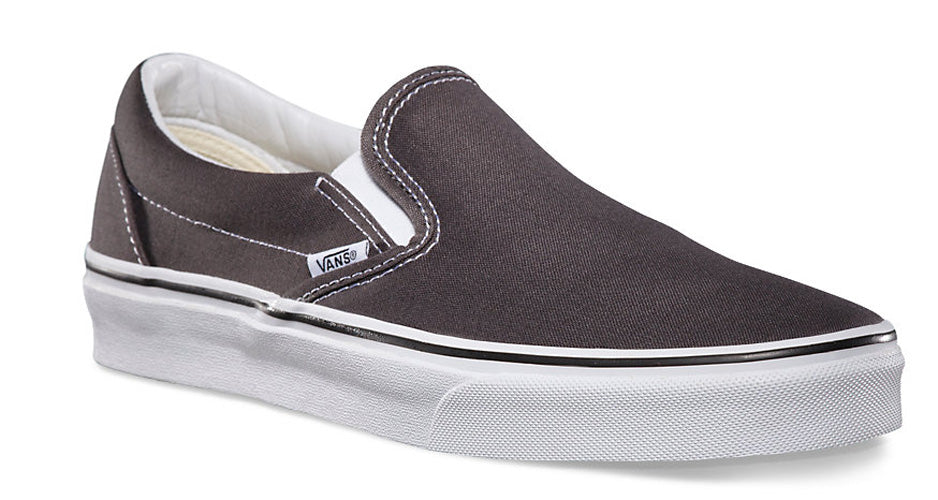 dark grey slip on vans