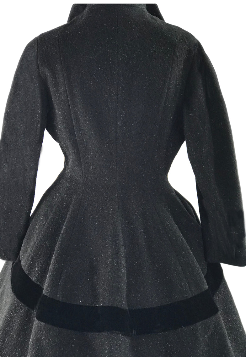1950s Couture Lilli Ann Black Wool Princess Coat- New! – Coutura Vintage