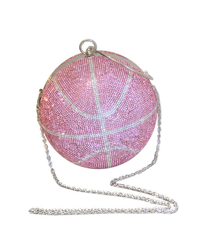 New Design Diamond Crystal Shiny Rhinestone Evening Clutch Bag Basketball  Shaped Bag Basketball Purse Women Bags - AliExpress