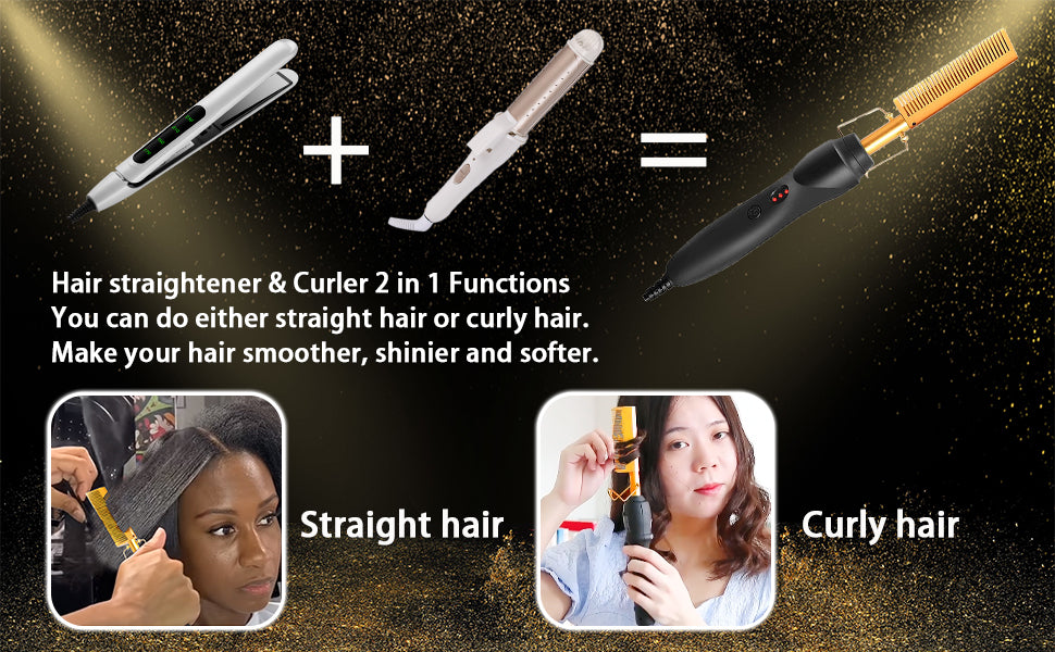 12Pcs-Electric-Hot-Comb-Straightener-Kit - Hair Styling Essentials Set –  goiple care