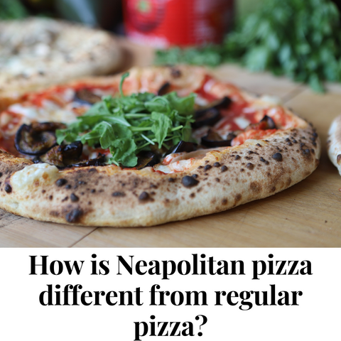 Neapolitan pizza with basil on top